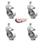 Service Caster 4 Inch Semi Steel Wheel Swivel 1/2 Inch Threaded Stem Caster Set SCC-TS20S414-SSS-121315-4 - alternate 2